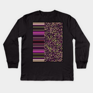 Mikado - Purple Yellow Black Kids Long Sleeve T-Shirt